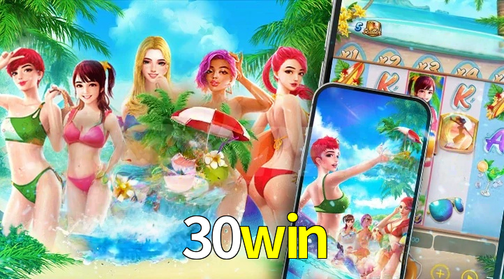 Captura da interface do 30win mostrando navegação, jogos e destaques promocionais