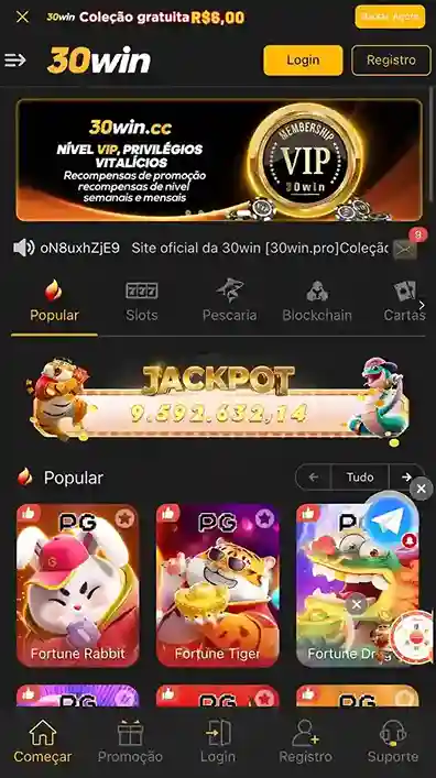 Visual do 30win em dispositivo Android com navegação móvel pelo navegador